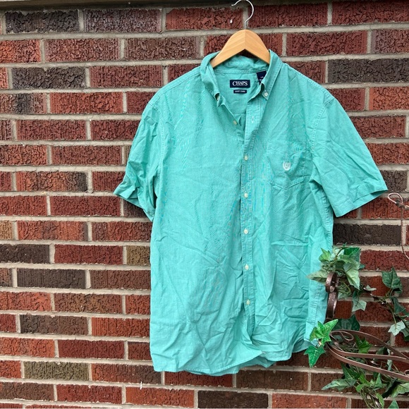 Chaps Other - Chaps Mint Green Easy Care Button Down Short Sleeve Shirt
